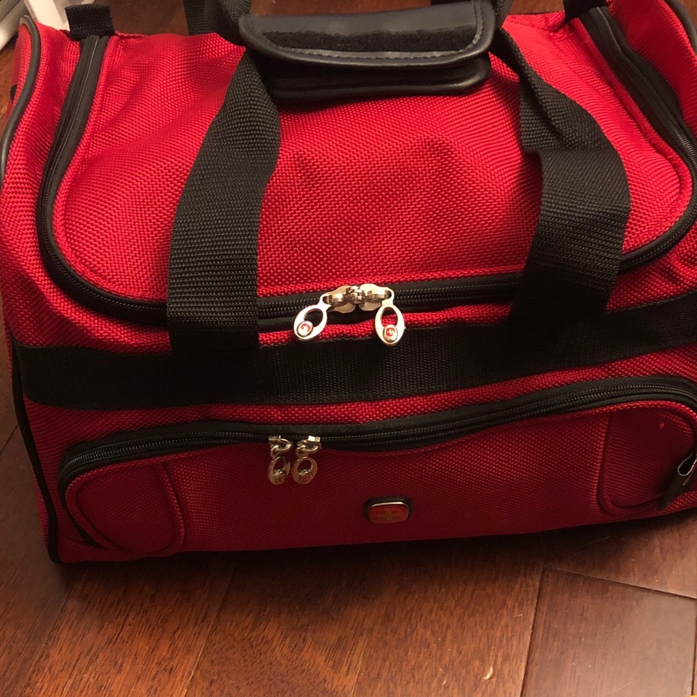 SwissGear Red and Black Duffel Bag